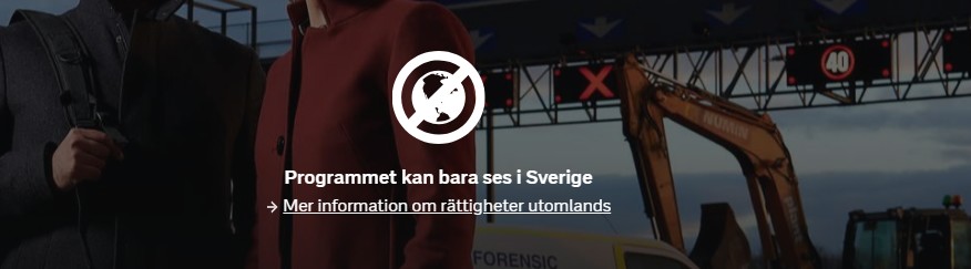 Programmet kan bara ses i Sverige